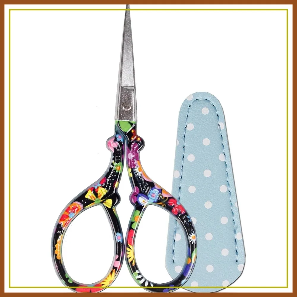 

Precision Sewing Scissors Set with Leather Cover for Embroidery, Crafting & DIY