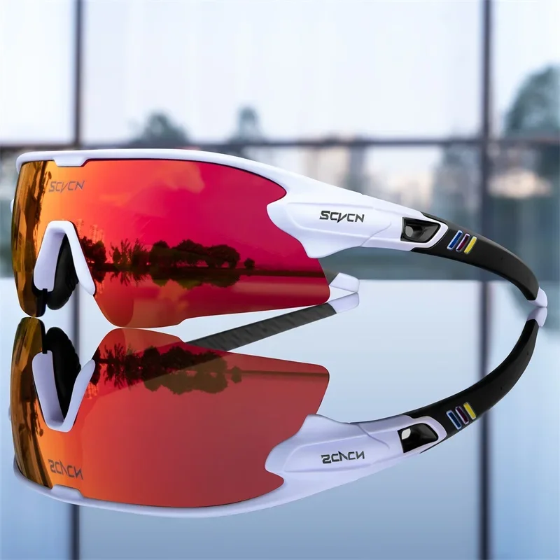 SCVCN Männer Outdoor Mountainbike Radfahren Gläser Frauen Sport Sonnenbrille MTB Rennrad Radfahren Brillen UV400 Wandern Brille