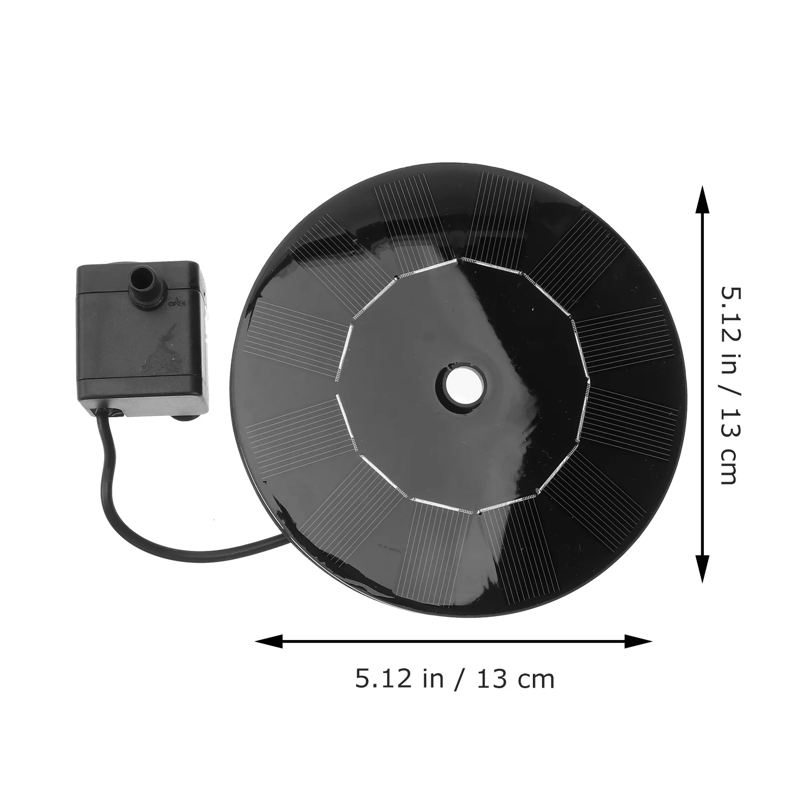 

1PC Solar Powered Fountain Anti Blocking Fountain Pump Floating Water Fountain for Fish Pond Pool Lake (Black)