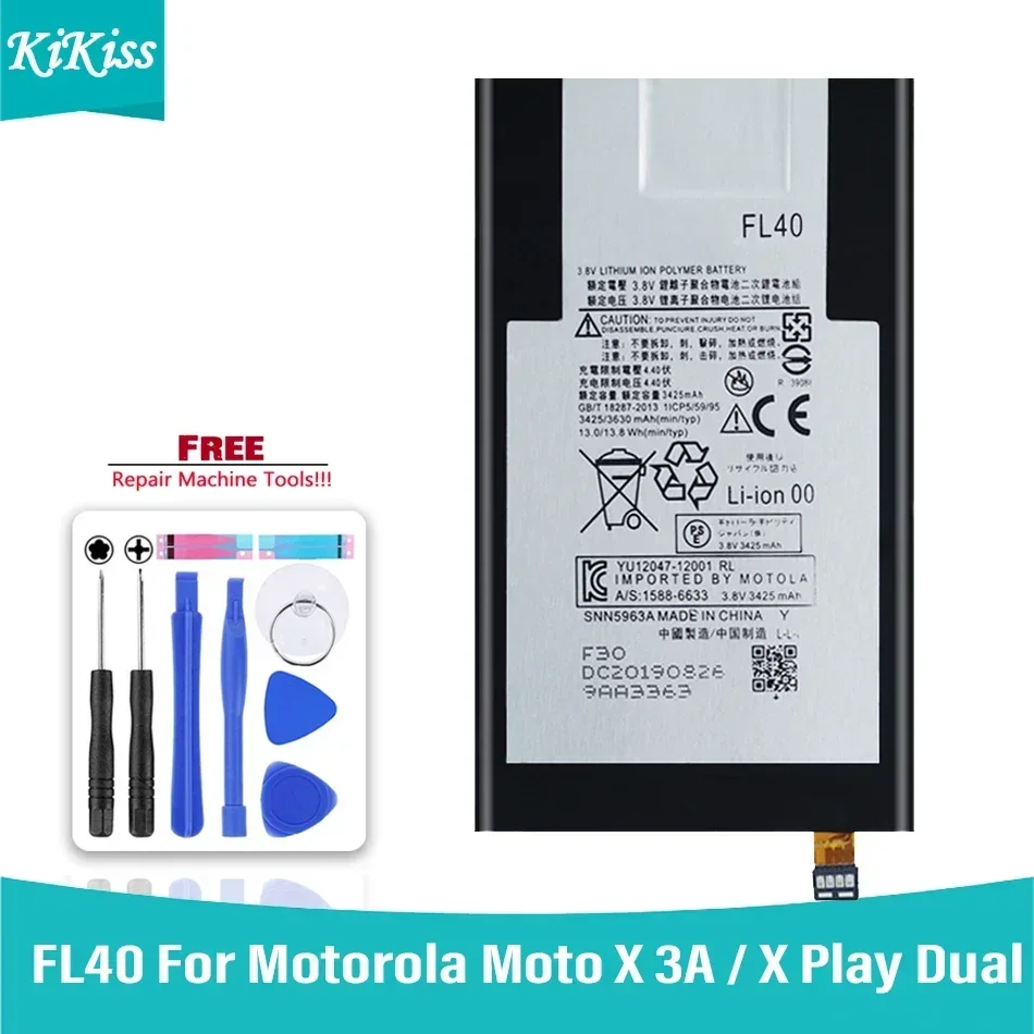 FL40 Replacement Battery for Motorola Moto X 3A,  X Play, Dual XT1543, XT1544, XT1560, XT1561, XT1562, XT1563, XT1565