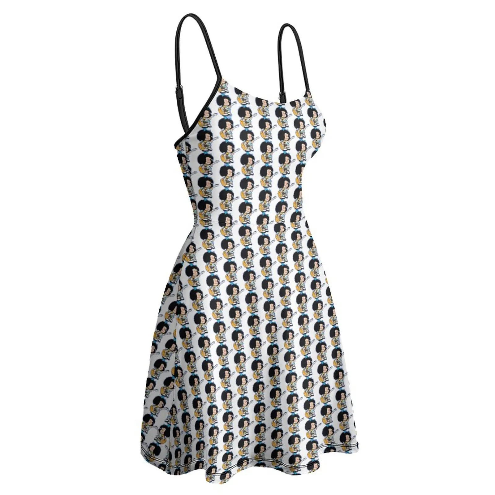 Mochila Sexy de Mafalda Quino para mujer, vestido de tirantes divertido y novedoso, vestido de tirantes para jugar a la guitarra, clubes, Gra