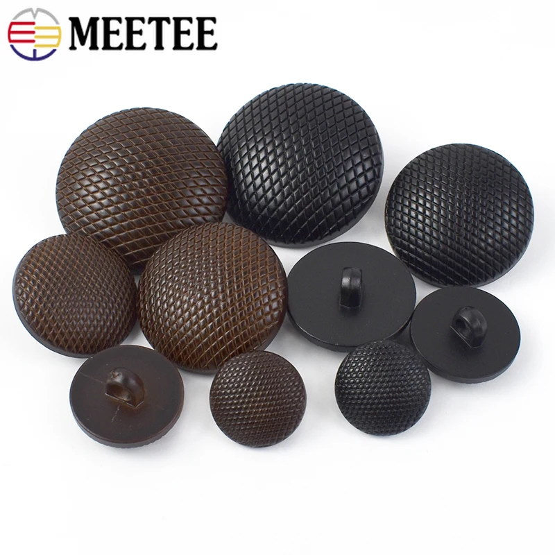 20/50Pcs 15/18/22/25/30mm Imitation Leather Fastener Resin Button Suit Coat Windbreaker Decor Buttons DIY Sewing Accessories