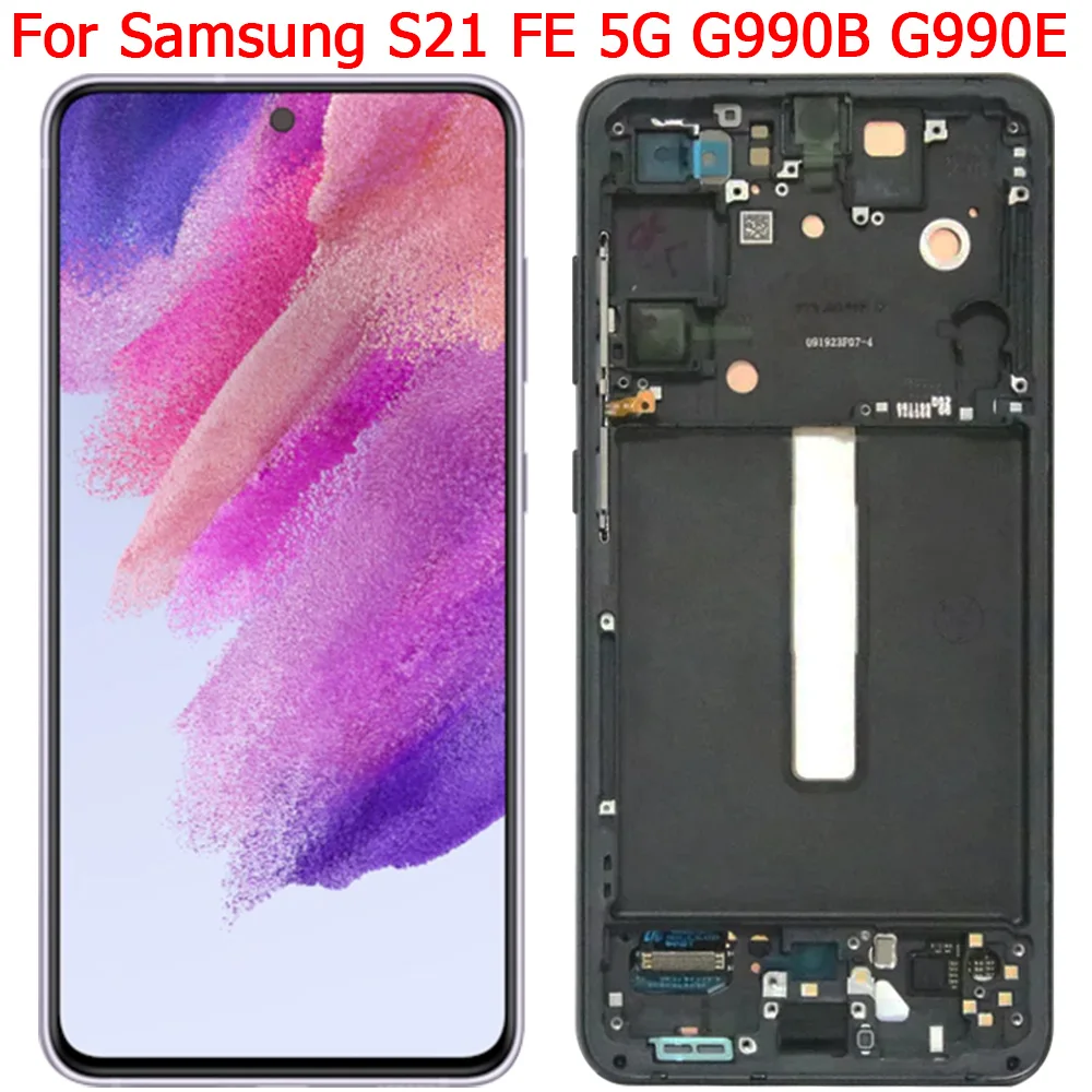 For Samsung S21 FE LCD Screen Display With Frame 6.4\