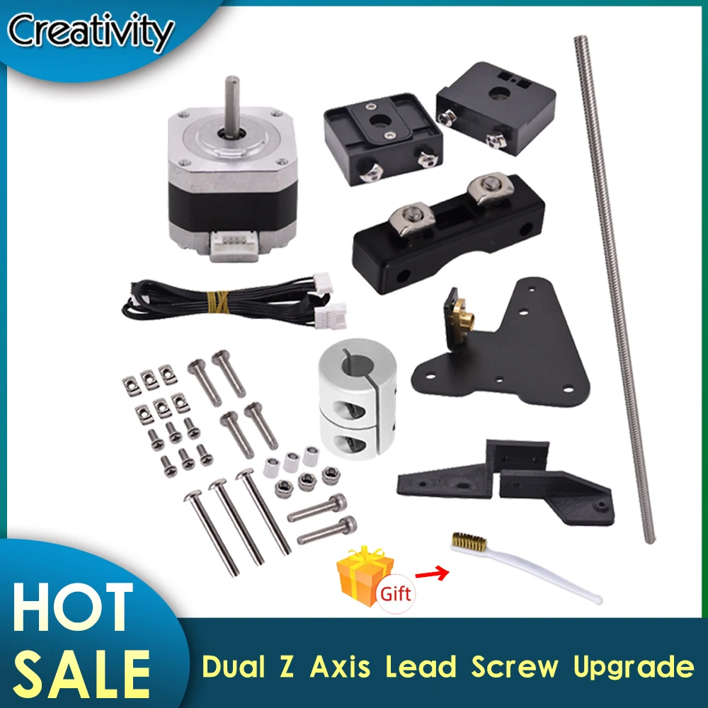 

Upgrade Dual Z Axis Lead Screw Kit with Stepper Motor Replacement for CR 10 CR10S Ender-3 Ender 3 Pro Ender 3 V2 3D Printer