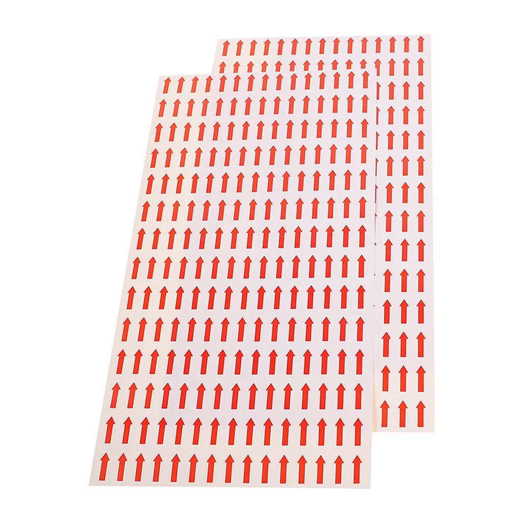 

2Pcs Red Arrow Shaped Adhesive Stickers Square Self Adhesive Labels for Direction Marking Paper Indicator Labels