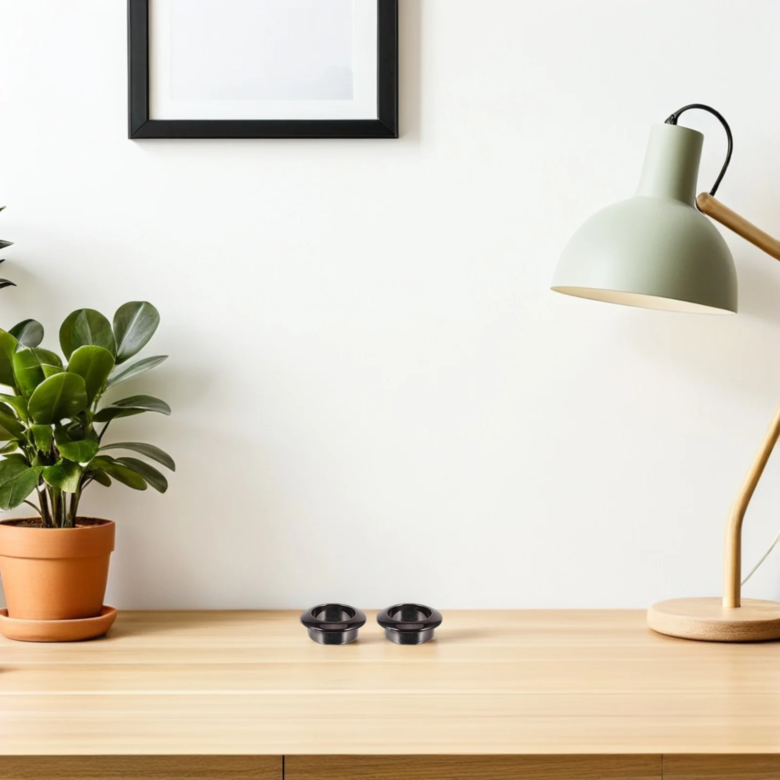 

20Pcs Office Desk Cable Hole Cover Black Round Wire Hole Grommet Computer Desk Cord Organizer Caps Table Cable Access Covers