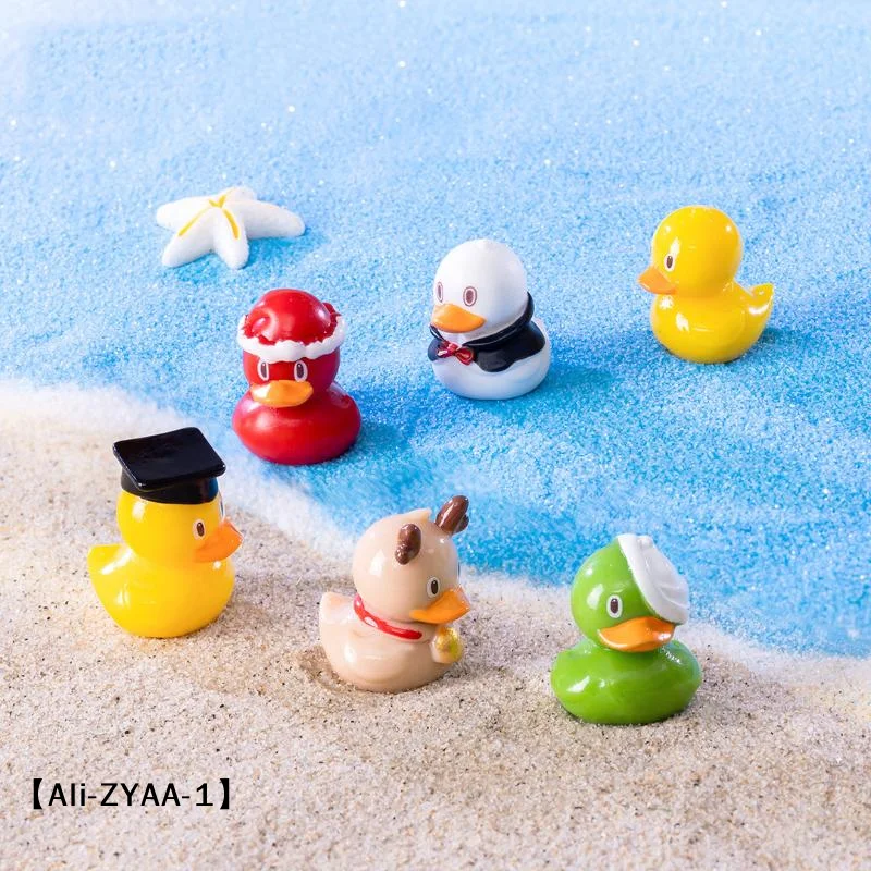 【A】Mini Resin Duck Figurines With Adorable Themed Designs Perfect For Garden Desktop Decoration DIY Crafts