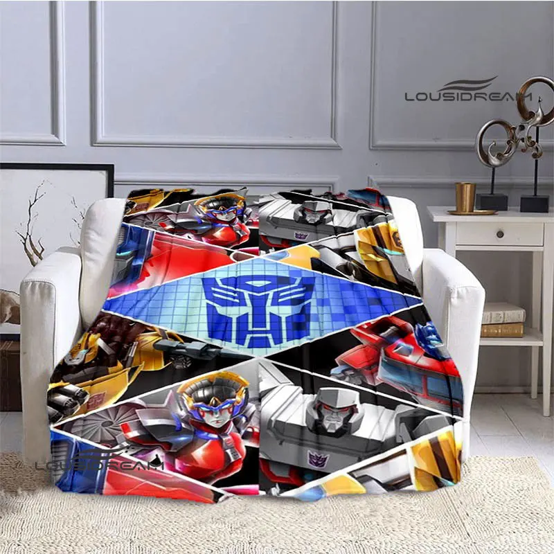 

T-Transformers Cartoon printed blanket Flannel Warm blanket blankets for beds Picnic blanket bed linings birthday gift