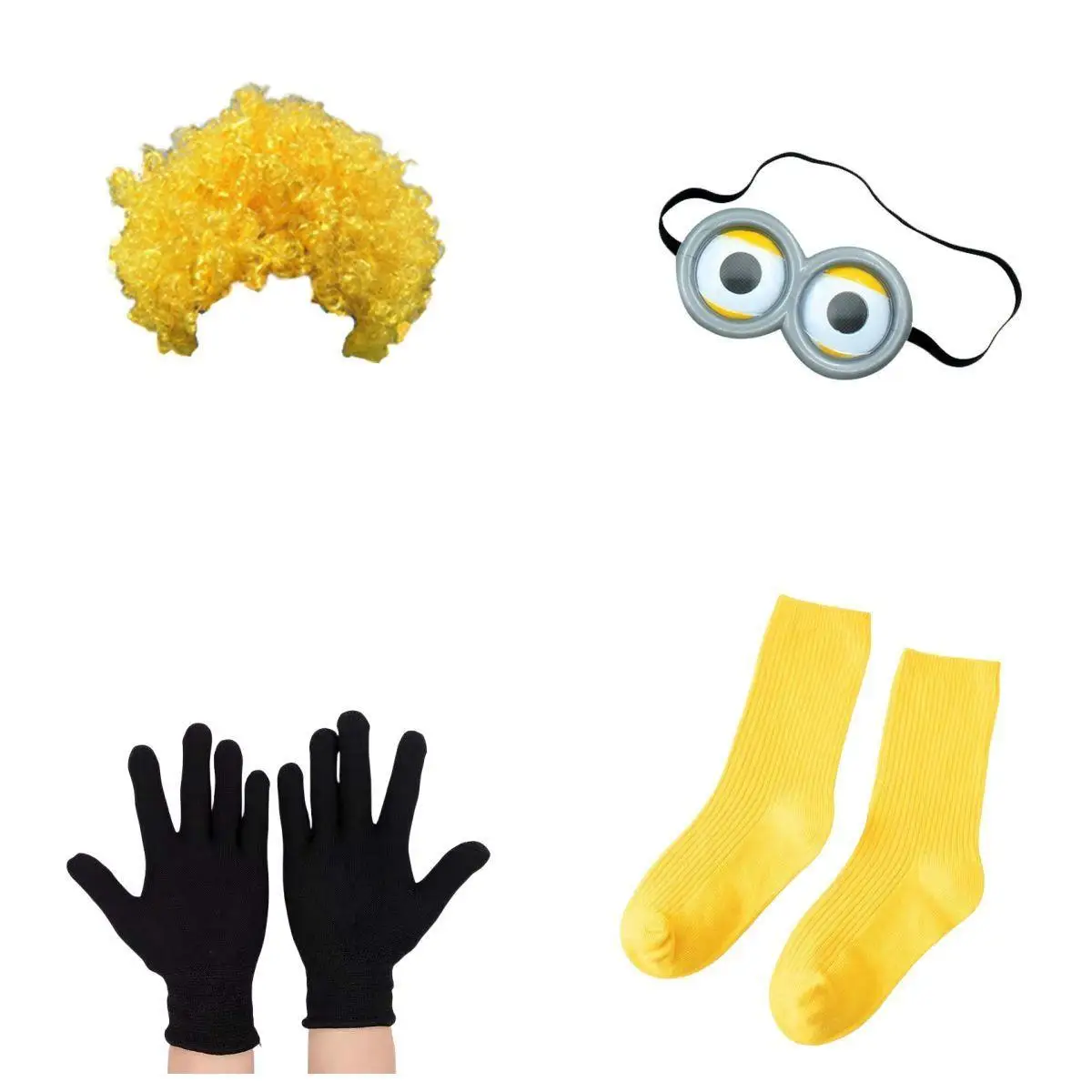 Yellow Man Cosplay Wig Big Glasses Steal Dad loween Par Costume Props Six One Small Yellow Man Disguise Tools