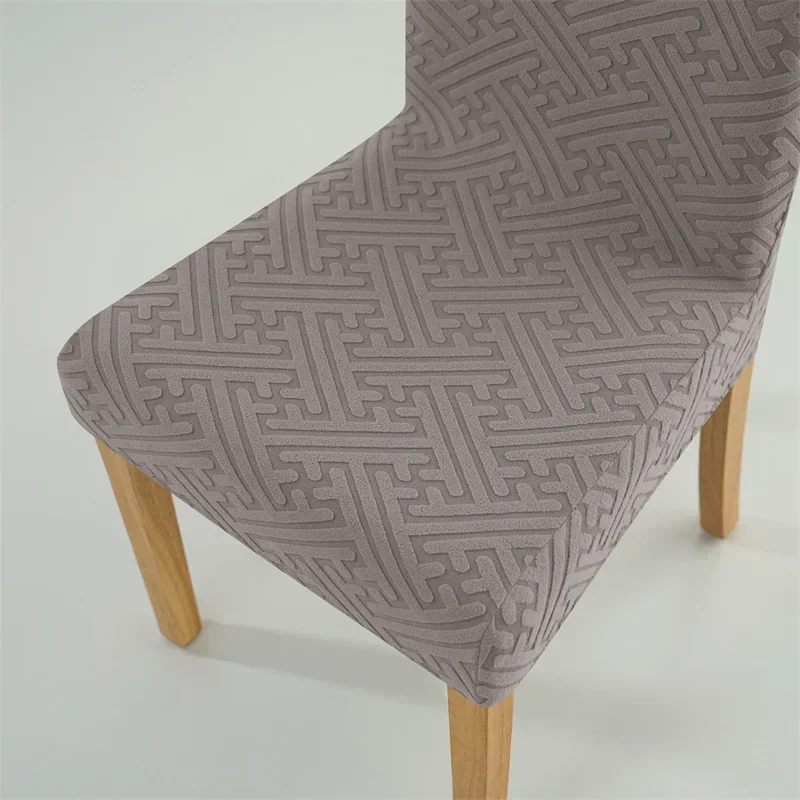 1/4 stücke Jacquard Esszimmer Stuhl Abdeckung Stretch Anti-schmutzig Stuhl Abdeckungen Wohnkultur Küche Sitz Schonbezug für Bankett party Hochzeit – Detail 9