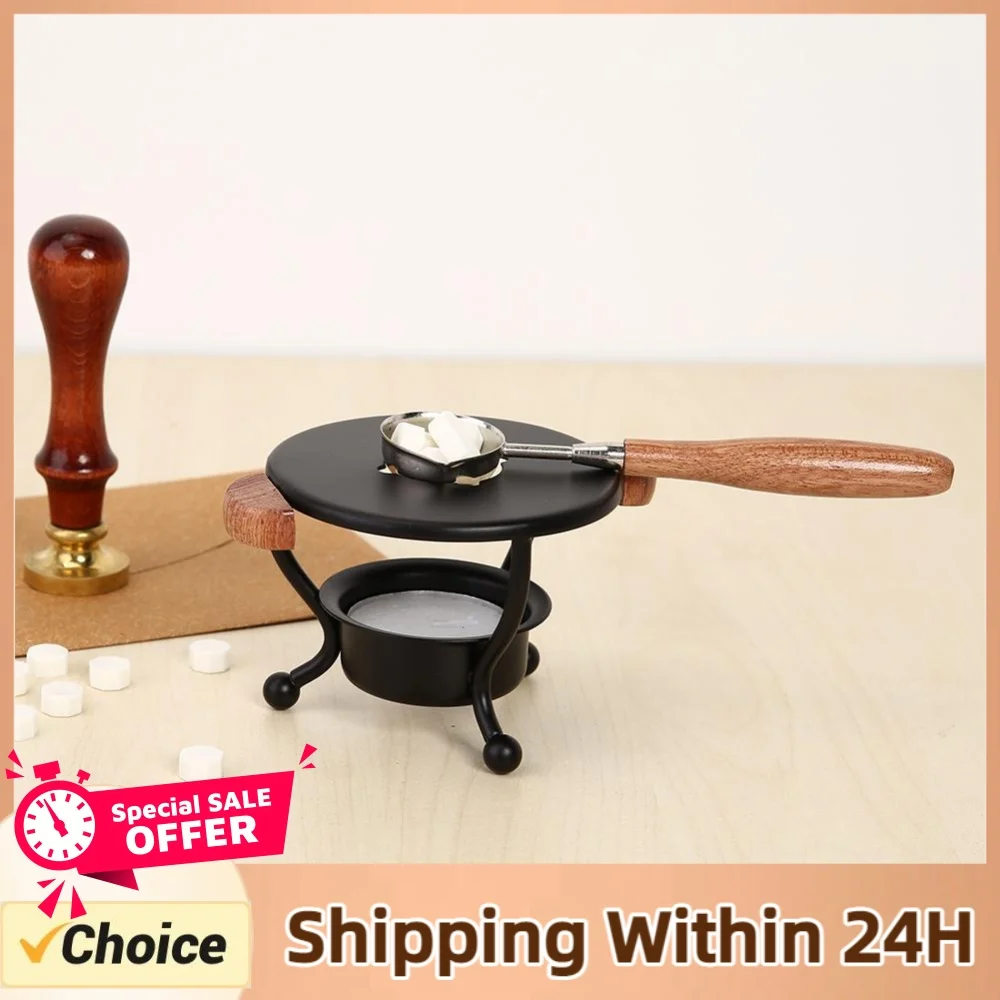 7.5cm Wood Fire Lacquer Small Melting Furnace Retro Deer Wax Seal Candle Heater Wax Seal Stamp Sealing Making Tools