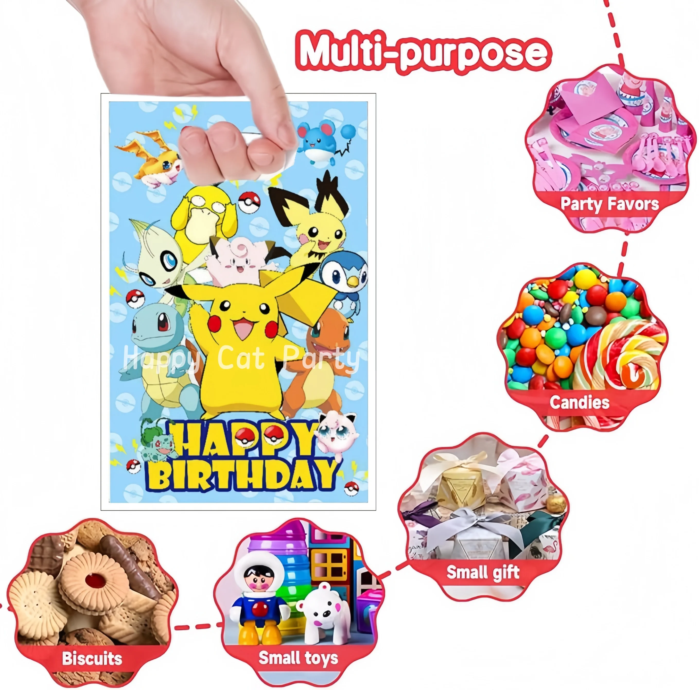 포켓몬 피규어 포켓몬 선물 가방 피카추 생일 선물 가방 피카추 캔디 가방 포장 어린이 파티... - 1