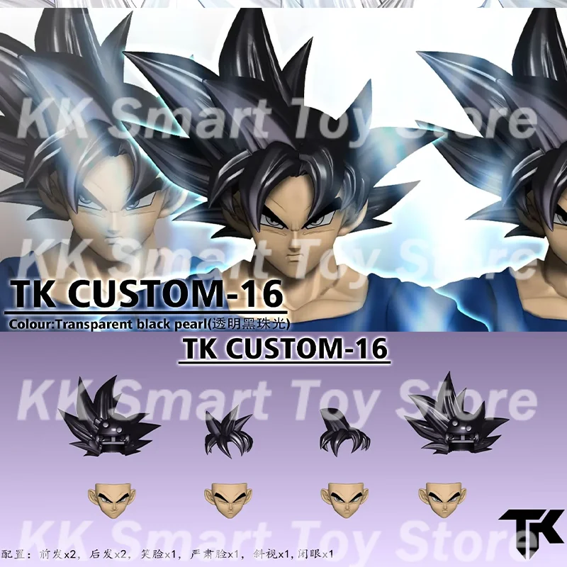 متوفر في المخزون Tkcustom Tk Tk013 14 15 16 لعبة دراغون بول Shf Ultra Instinct Son Goku 3.0 رؤساء مجموعة نحت الرأس المخصصة ألعاب شخصيات الحركة