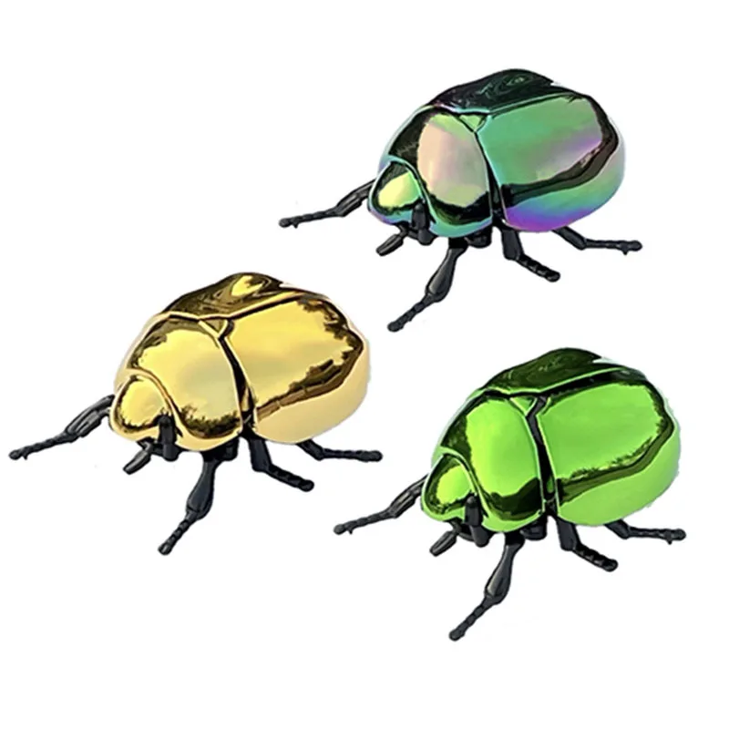 1 قطعة الجعران خنفساء الأطفال البلاستيك الحيوانات لعبة يختتم خنفساء بيونيك اللعب الإبداعية المزح الرسوم المتحركة الحشرات نموذج