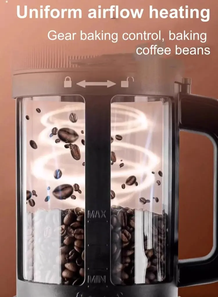 Coffee Bean Roaster Small Household Commercial Temperature Regulating And Cooling Automatic Timing Hot Air Bean Roast Kitchen