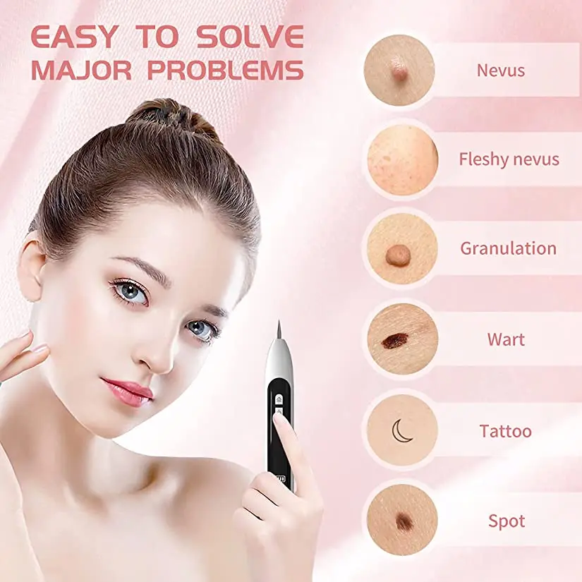 Beauty Facial Laser Pen Plasma Warts And Mole Removal Usb 12 Gears Multifunctional Led Display Removal Plasma Pen