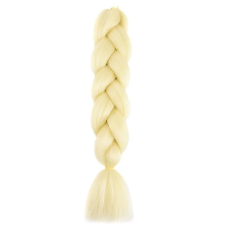 24 inch synthetische lange rechte yaki vlechten haar ombre vlechthaar jumbo regenboog vlecht haarverlenging voor vrouwen doe-het-zelf haar