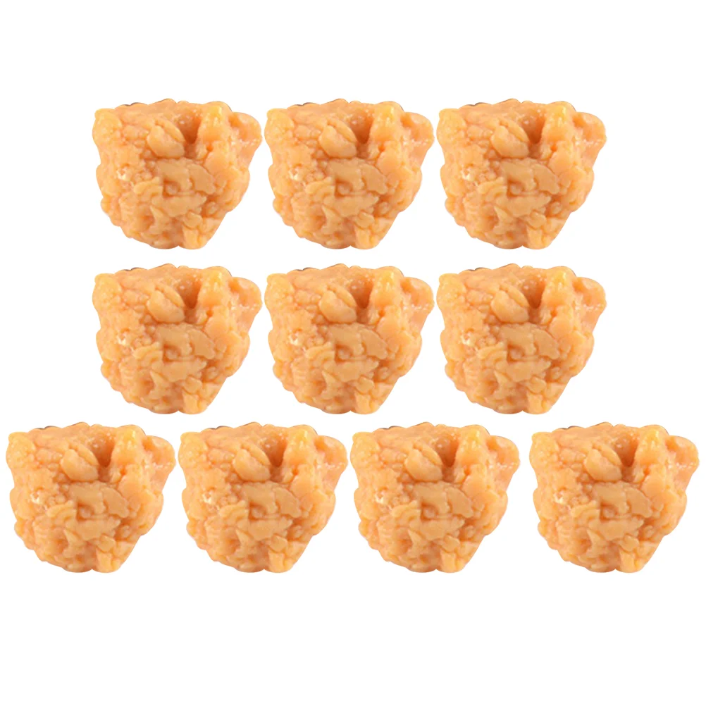 

10 Pcs Lifelike Food Props Simulation Showcase Decor Fried Child Simulated