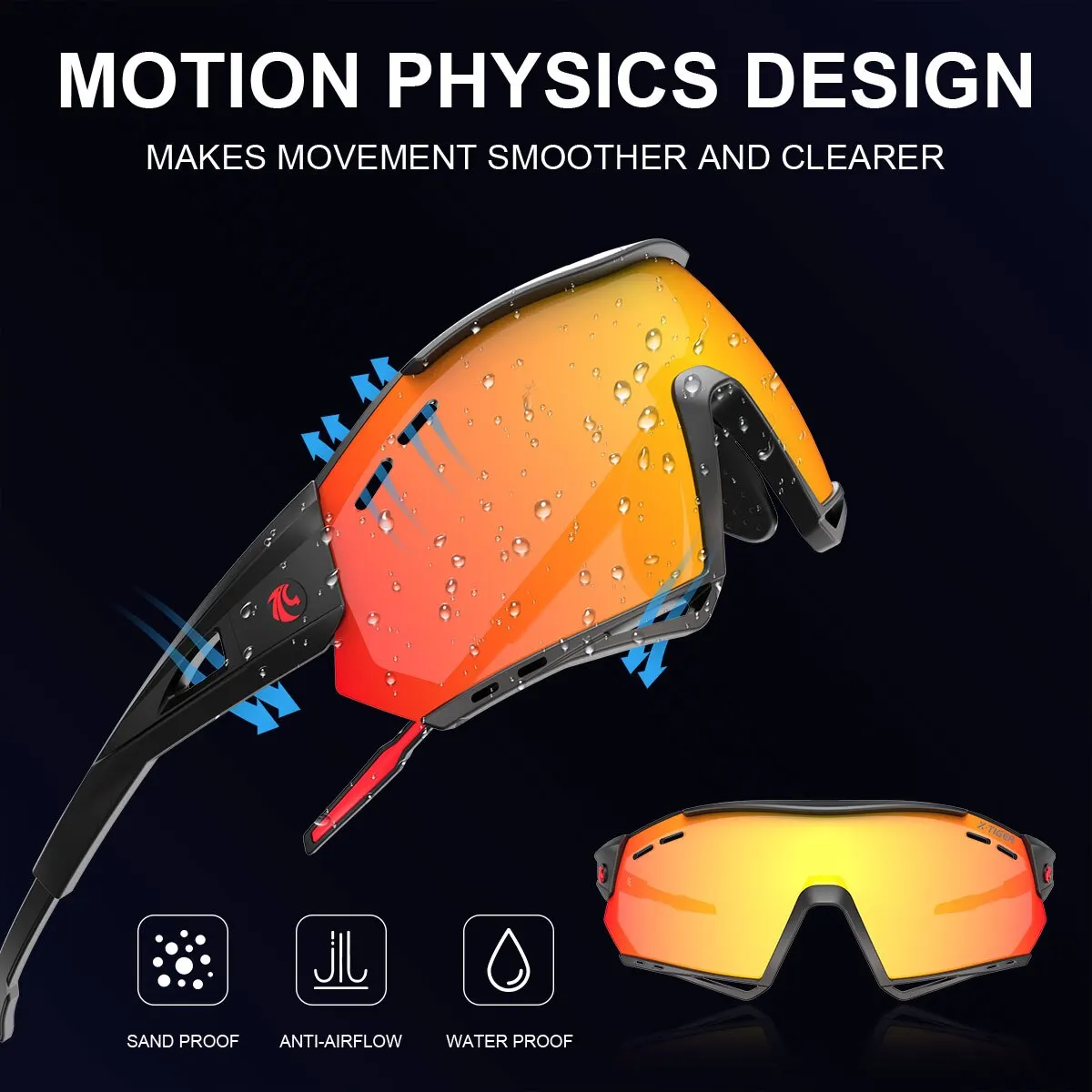 X-TIGER Photochromic Sports Sunglasses Bike Cycling Glasses Polarized UV400 Riding Driving Baseball Running Fishing Eyewear