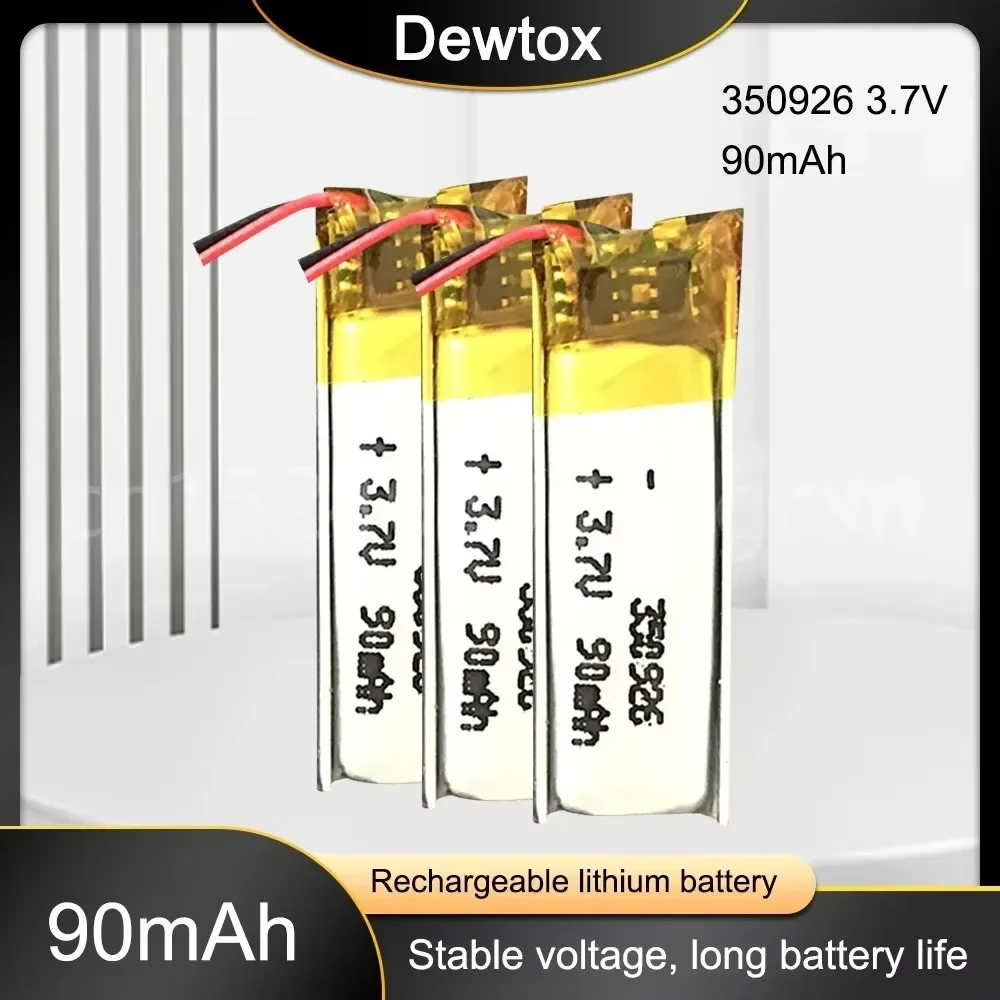 3.7V 90MAH LI-ION BATTERY 350926 Li-polymer Batteries FOR MP3 MP4 MP5 BLUETOOTH HEADSET GPS