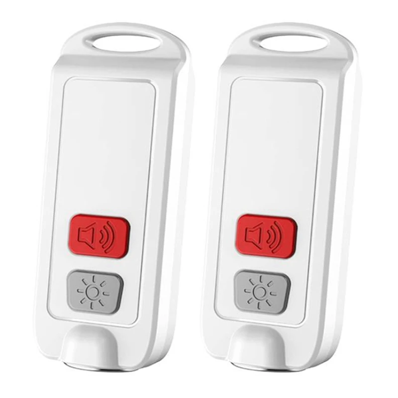 

2X Personal Alarm,Safety Alarm For Women With SOS LED Light,130DB Siren,Waterproof Keychain Sound Device For Kids Elders