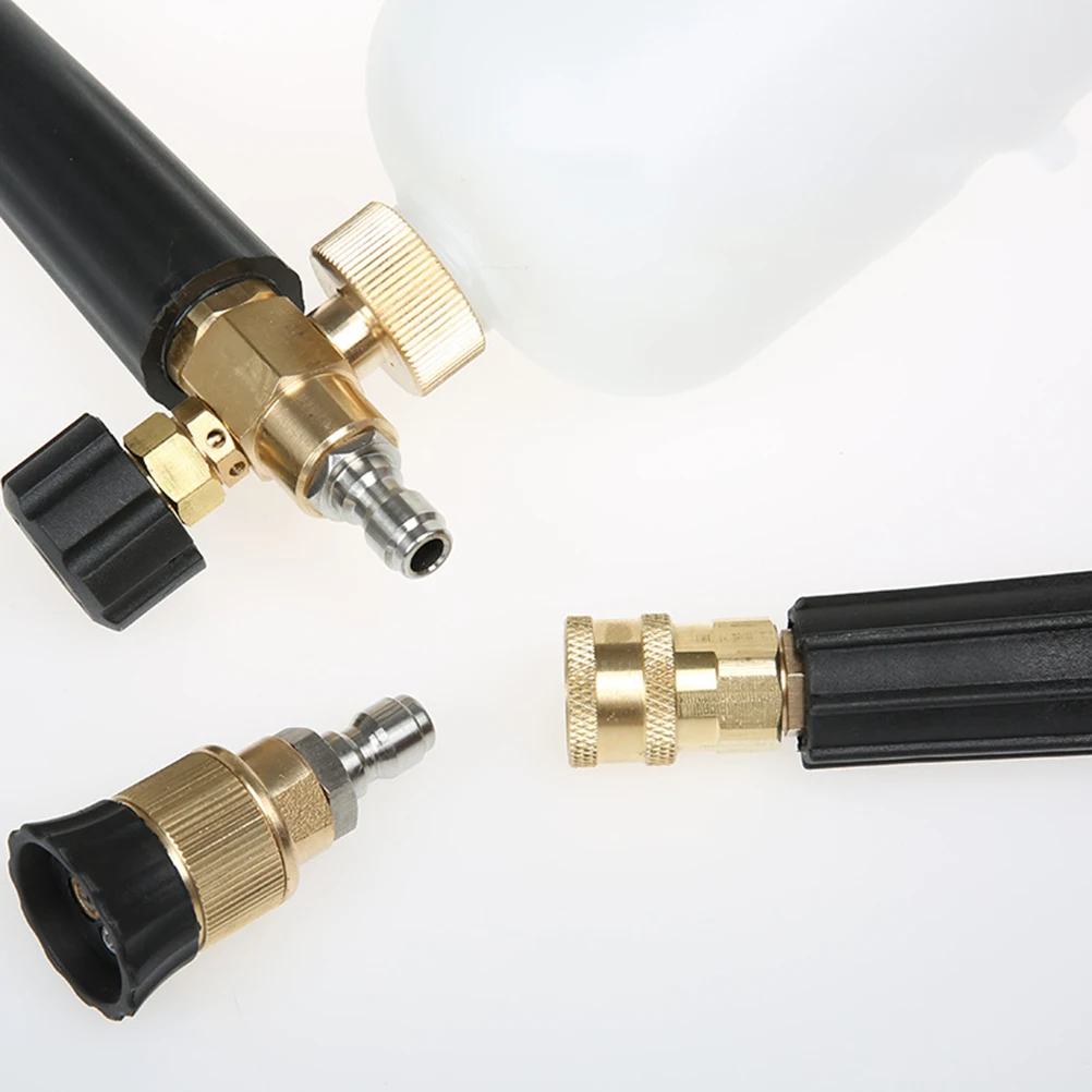 

Solid Brass Quick Coupler Set High Press Connector Fittings 1/4" Plug Female Male Tools for Car Washing (Golden)