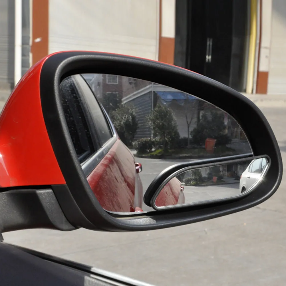 1Pair Blind Spot Mirror Wide Angle Adjustable Curved Surface for Safe Driving Rear View Auto Car Truck Motorcycle