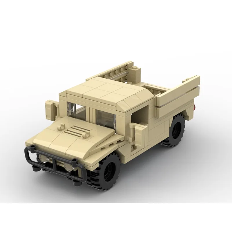 MOC Hummer Panzer Militärisches Geländefahrzeug M1114 M1025 M998 Modell-Baustein-Set Kinder-Bauspielzeug Jungen-Geburtstagsgeschenk – Detail 2