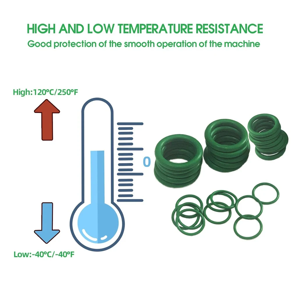 270 Pcs O-Type Sealing Rubber Ring Automotive Air-Conditioning Compression Confidential Seal Maintenance Rubber Accessories