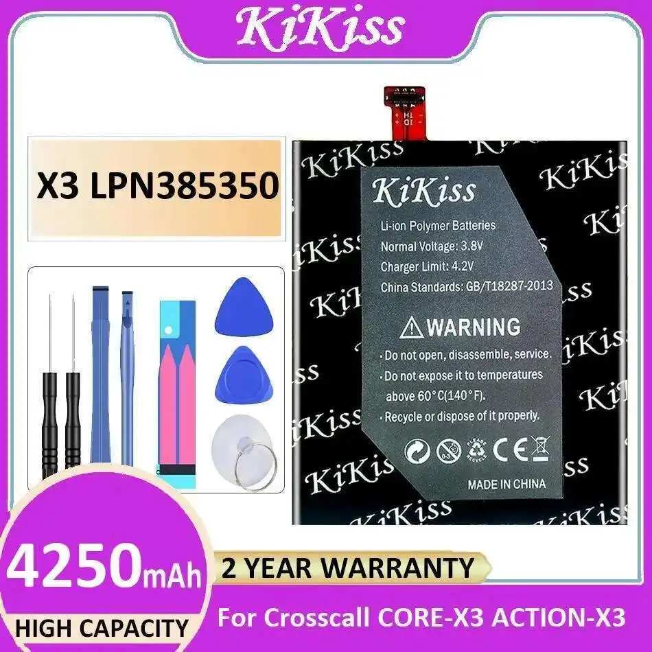 

4250Mah Mobile Phone Battery Long Lasting For Crosscall Core-X3 Action-X3 X3 LPN385350