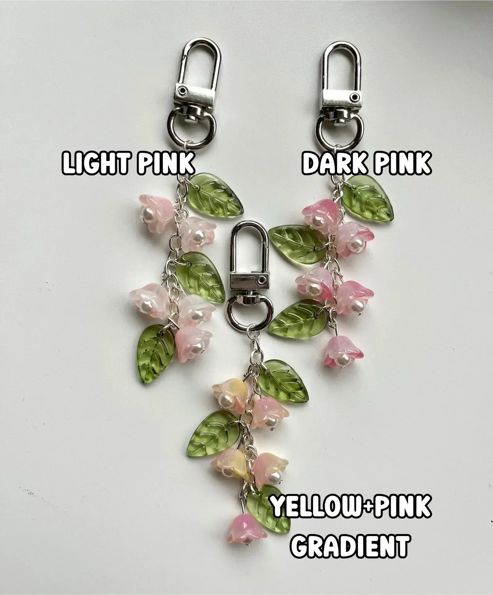 Lily of the Valley Keychain | Bag Charms, Handmade | Flowers, Aesthetics, Cute, Girly, Lily of the Valley | Gifts for Her
