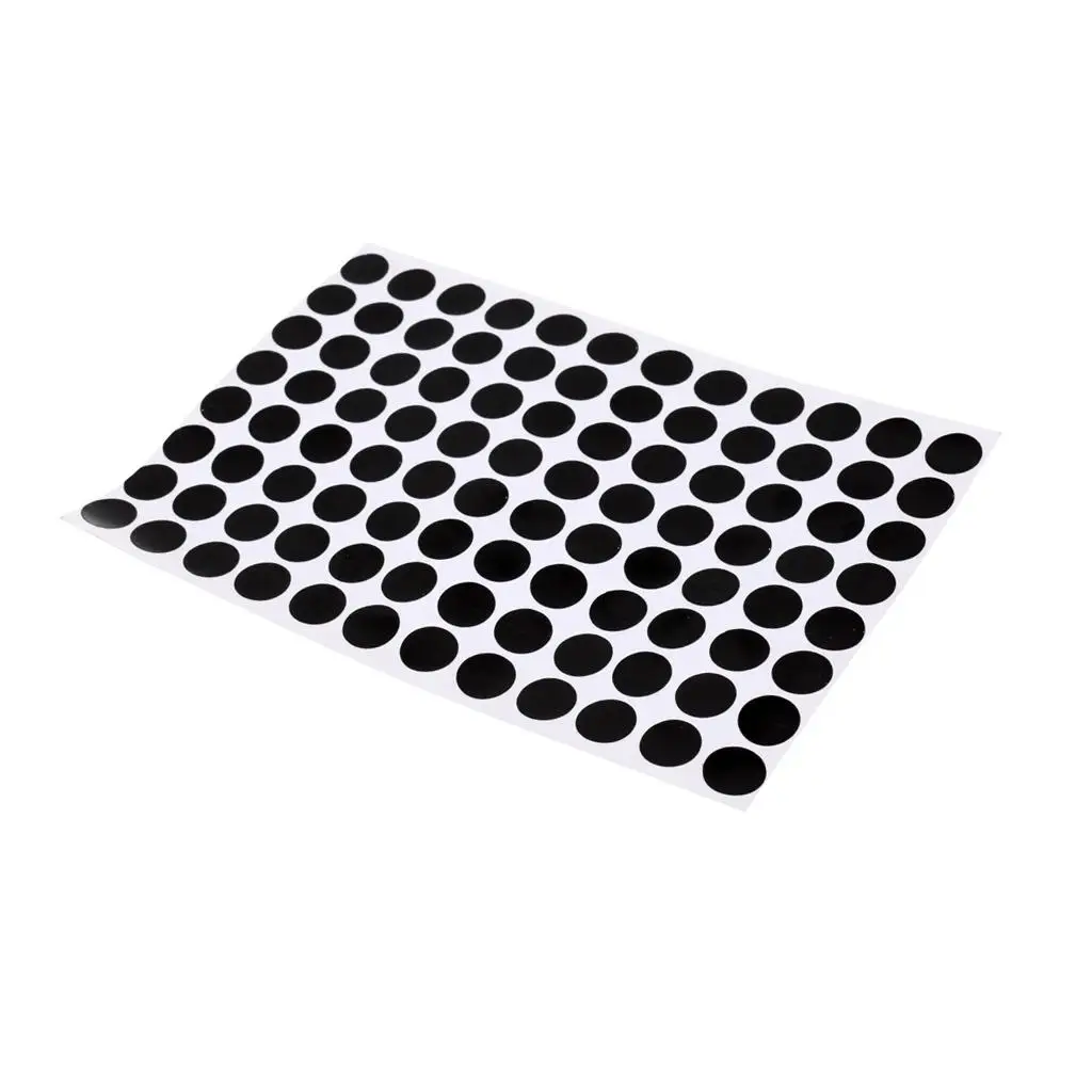 Set of 96/30Pcs 1.2/3CM Black Round Pool Table Marking Stickers - Self Adhesive Indoor Game Snooker Stickers Accessory