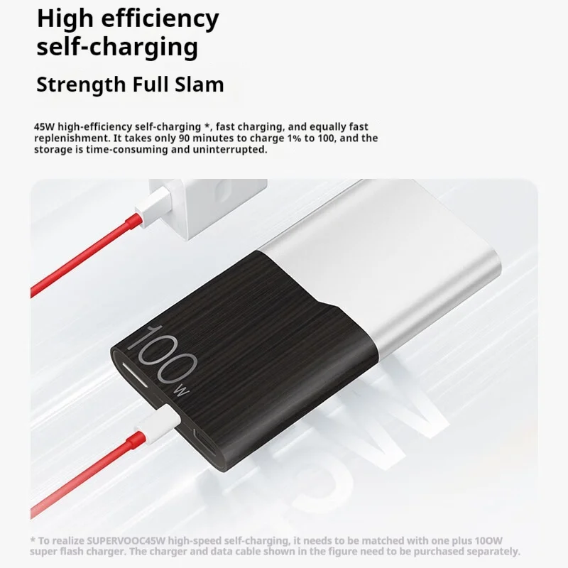 OnePlus SUPERVOOC 100 واط قوة البنك 12000 مللي أمبير سعة كبيرة بنك الطاقة المحمول المحمولة PowerBank مخصص ملحقات الهاتف المحمول