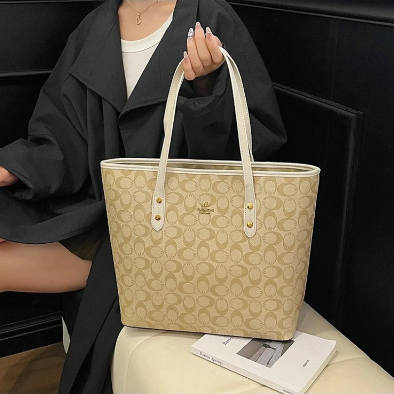 

Женская новая универсальная сумка через плечо большой вместимости 2025 года, высококачественная повседневная сумка-тоут для работы и поездок на работу