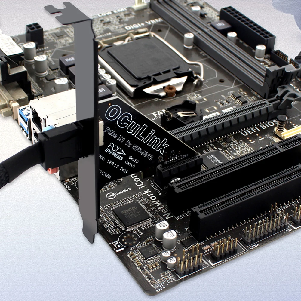 

1 PC PCIe To SFF 8611&8612 Adapter Card PCIe 4.0X4/X1 To Oculink Adapter PCle4.0 PCIe X4/X1 SSD To U.2 OCUlink SFF-8612 Adapter