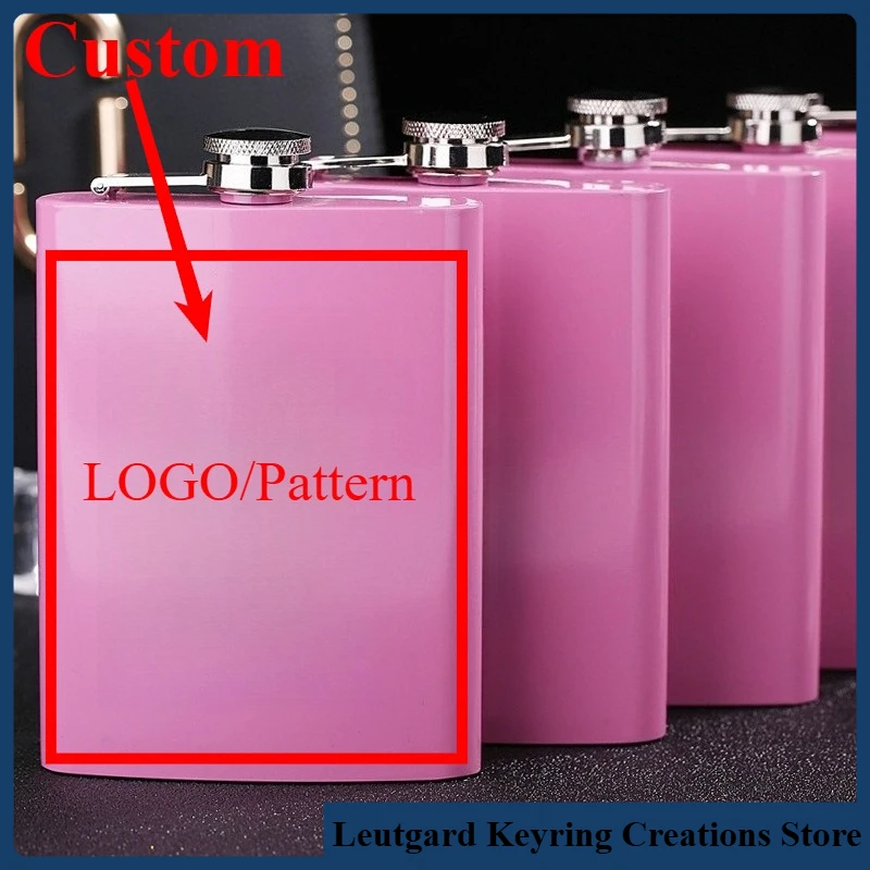 

8 OZ stainless steel Ms metal wine pot wine bottle creative fashion outdoor portable customizabl pattern logo Gifts from a lover