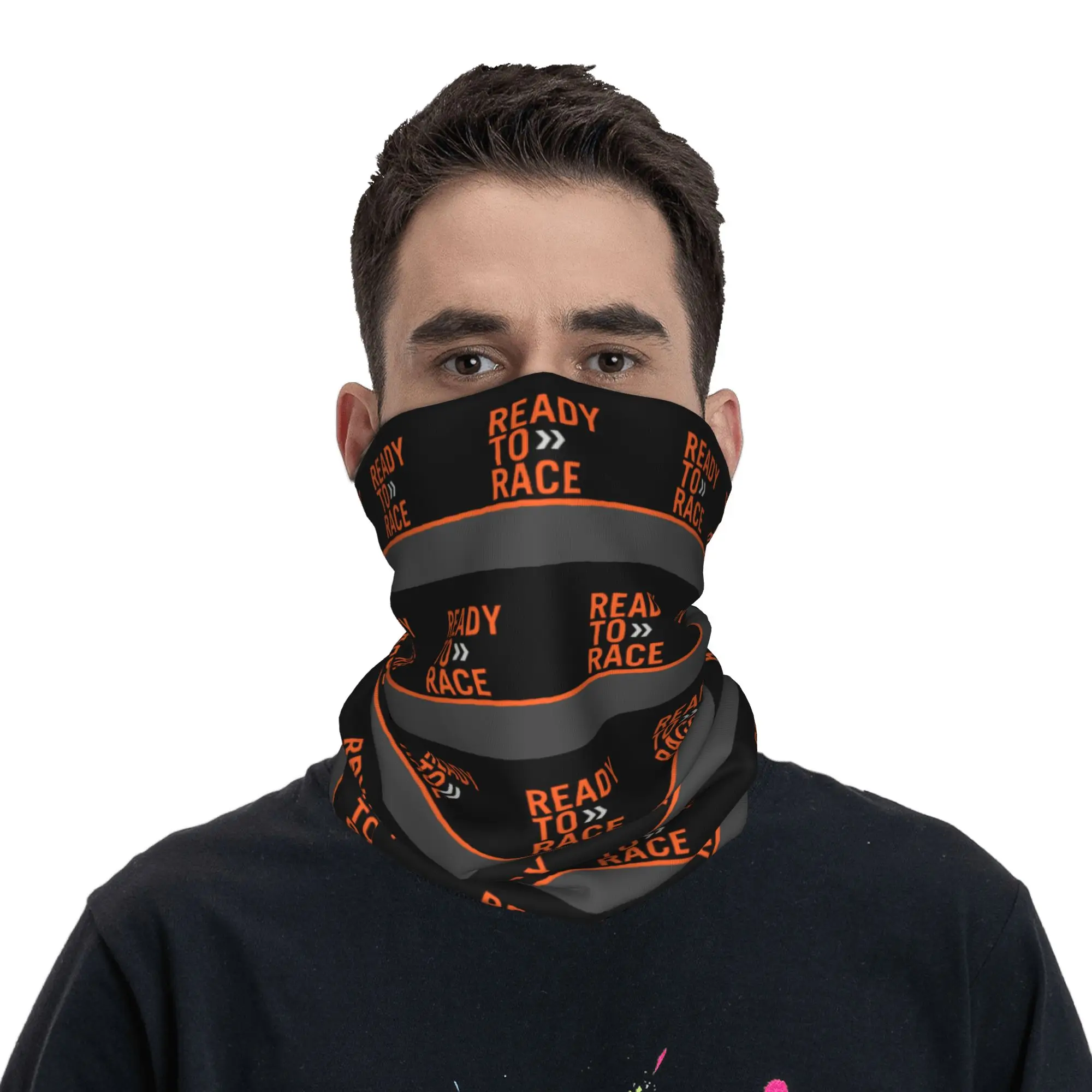 Braga de cuello tipo bandana Custom Racing Ready To Race Motors para hombre y mujer, para invierno, esquí, bufanda tubular, cubre rostro cálido