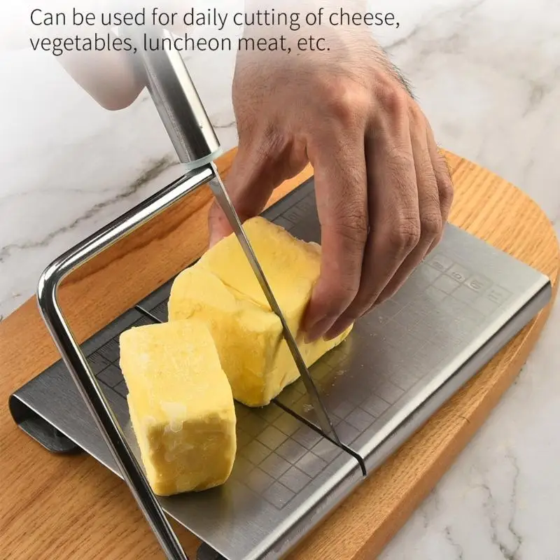 Premium Stainless Steel Cheese And Bread Slicer Cutter For Precise Cutting Home Kitchens And Bakeries 87HA