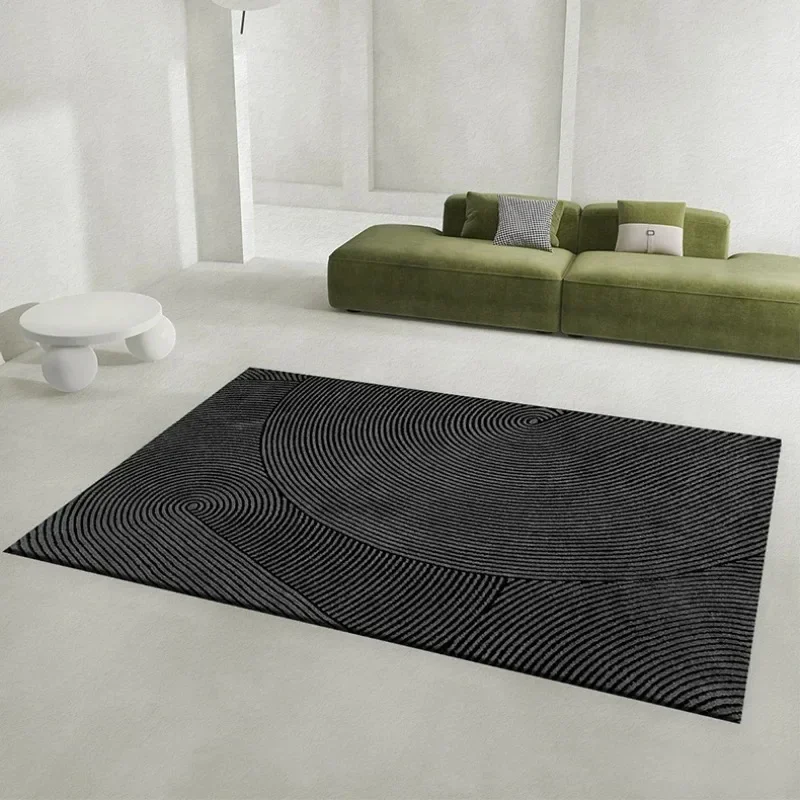 Carpet for Living Room Home Decor Modern Minimalist Black Large Area Bedroom Rug Abstract Striped Fashion Cloakroom Mat ковер 러그