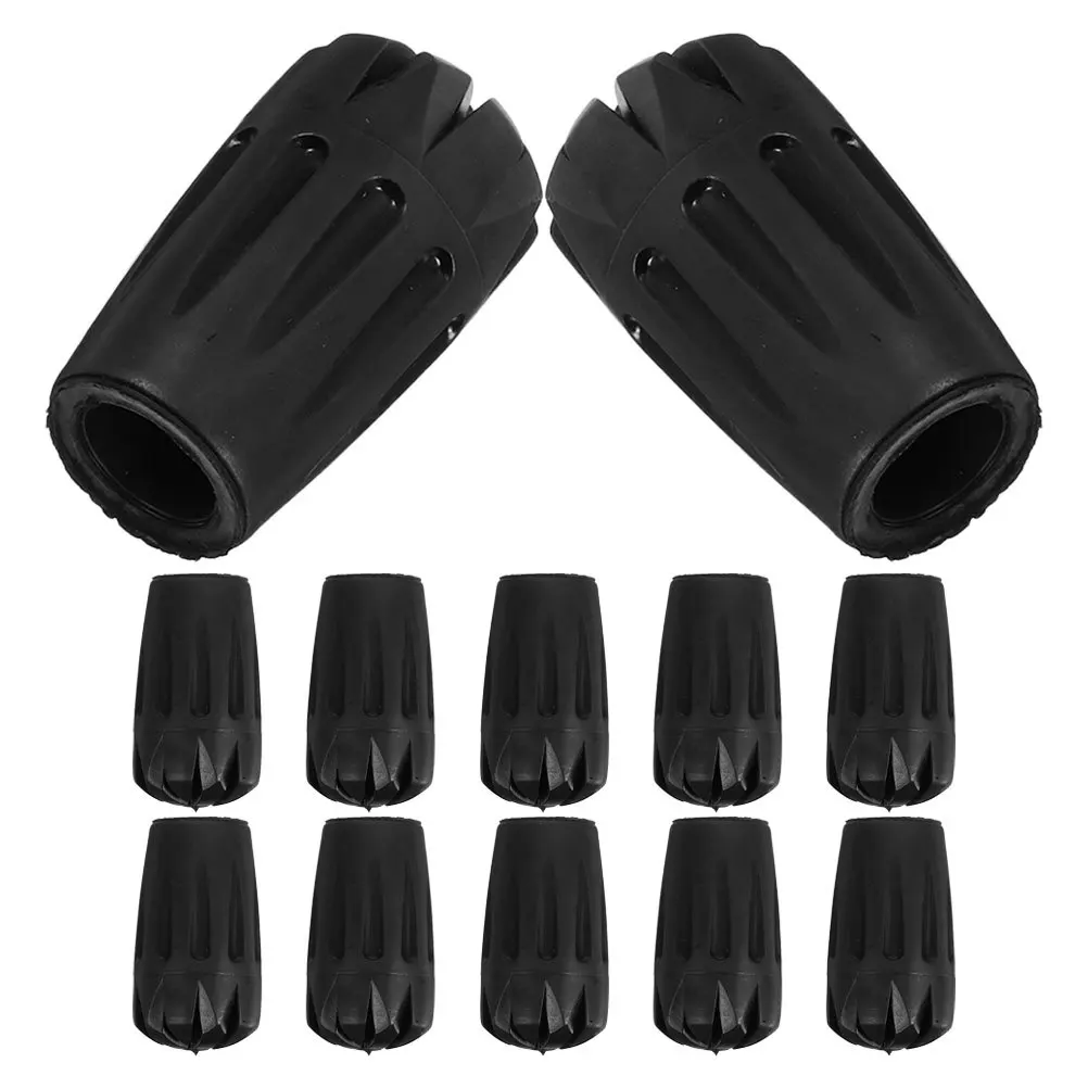 12 قطعة عصا للمشي استبدال نصائح 11 مللي متر الرحلات القطب عدم الانزلاق عصا للمشي قبعات التنزه القطب اكسسوارات عدم الانزلاق قصب نصائح