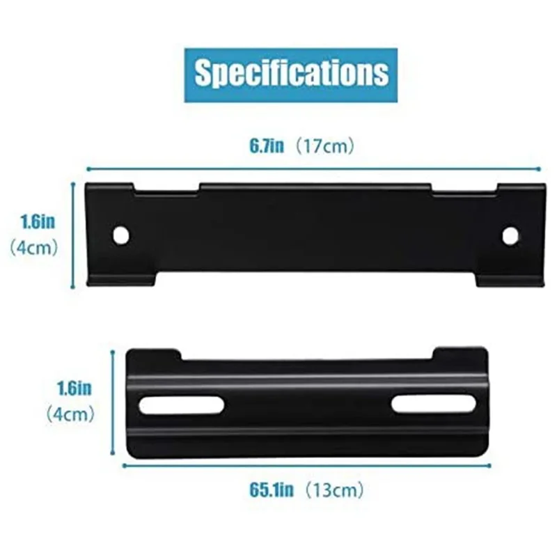 WB-120 staffa per Kit di montaggio a parete per Soundbar Solo 5, per Cinemate120, con vite e ancoraggi a parete, nero