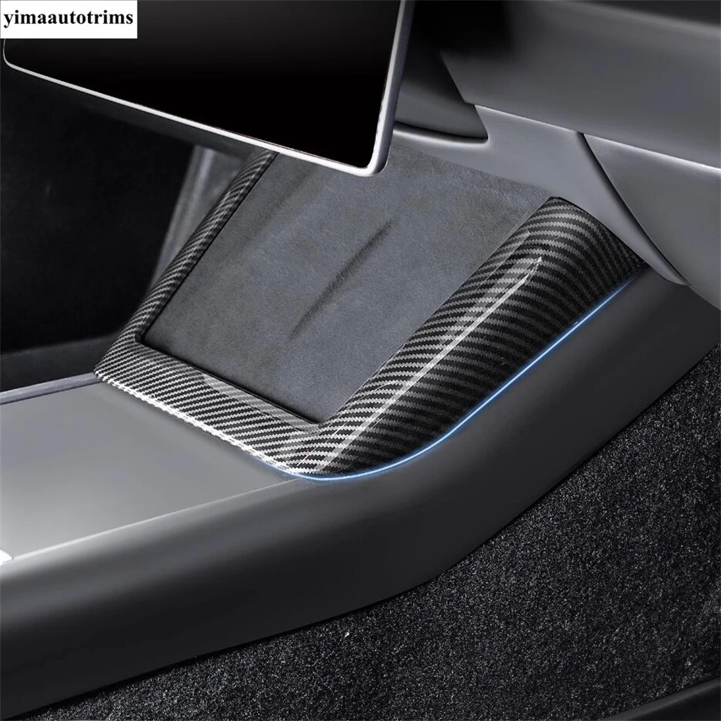 

Black Window Lift / Steering Wheel Frame / Water Cup / Central Box Panel Strip Cover Trim ABS Accessories For Tesla Model 3 2024
