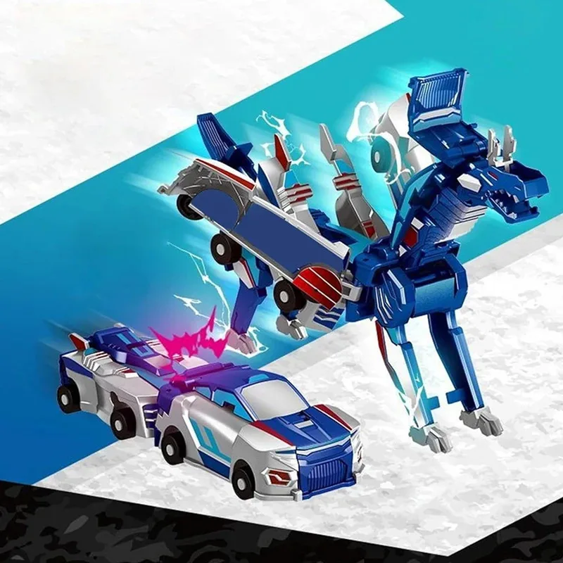 2IN1 Magnetic Collision Transforming Unicorn Car - Super DIY Magic Transformation Robot Vehicle Toys for Kids