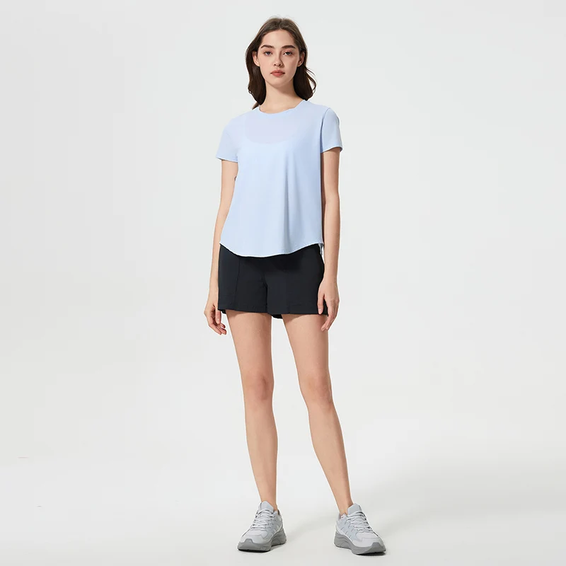 Women Summer New Arrival Loose Casual Ice Feel Breathable Sports Shorts, Drawstring Waist Fitness Yoga Shorts