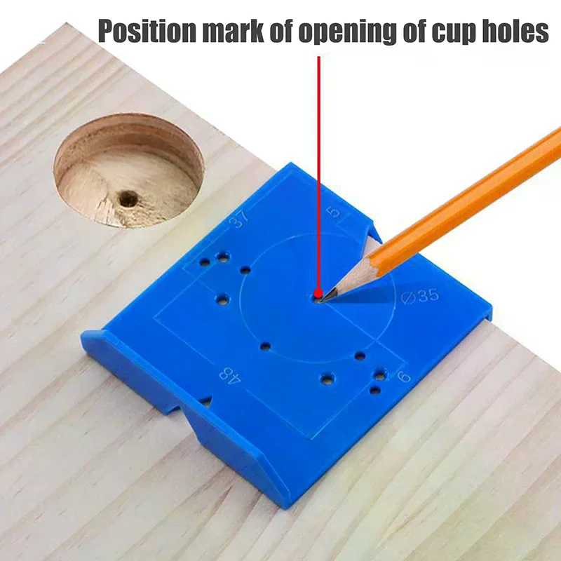 2Pcs Hinge Drilling Locator Cabinet Door Hinge Punching Positioning Ruler Template Woodworking Hinge Installation Auxiliary Tool