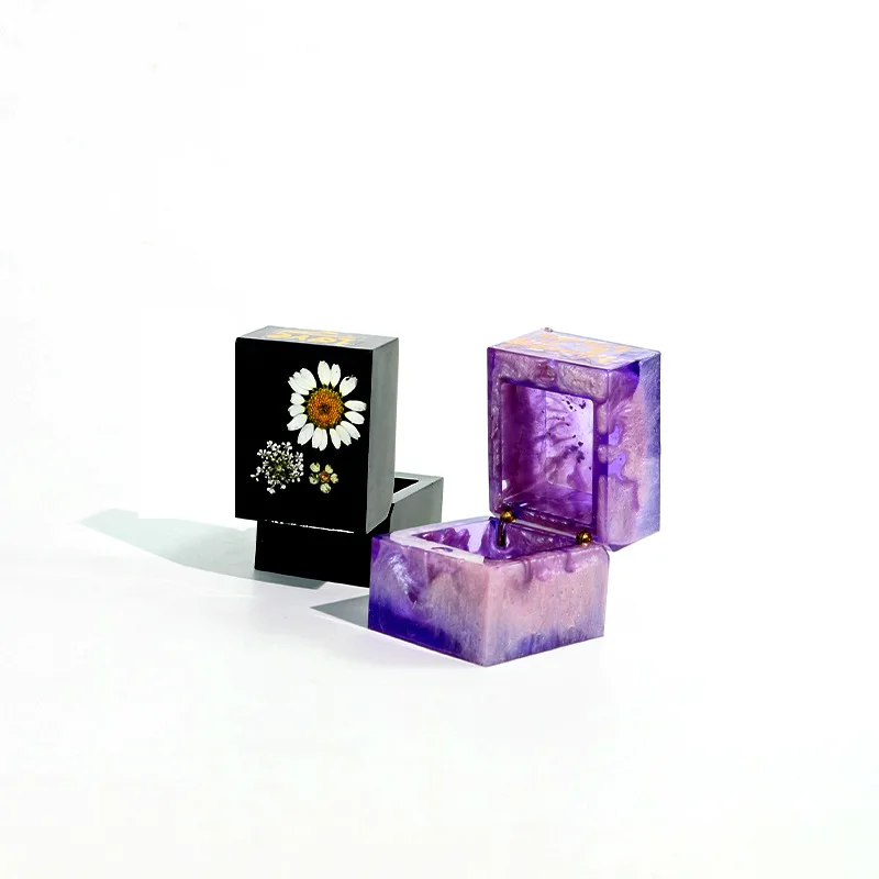 

DIY Dropping Glue Mold Square Ring Box Silicone Mold Jewelry Gift Storage Box Mold Proposal Homemade Ring Box Silicone Mold