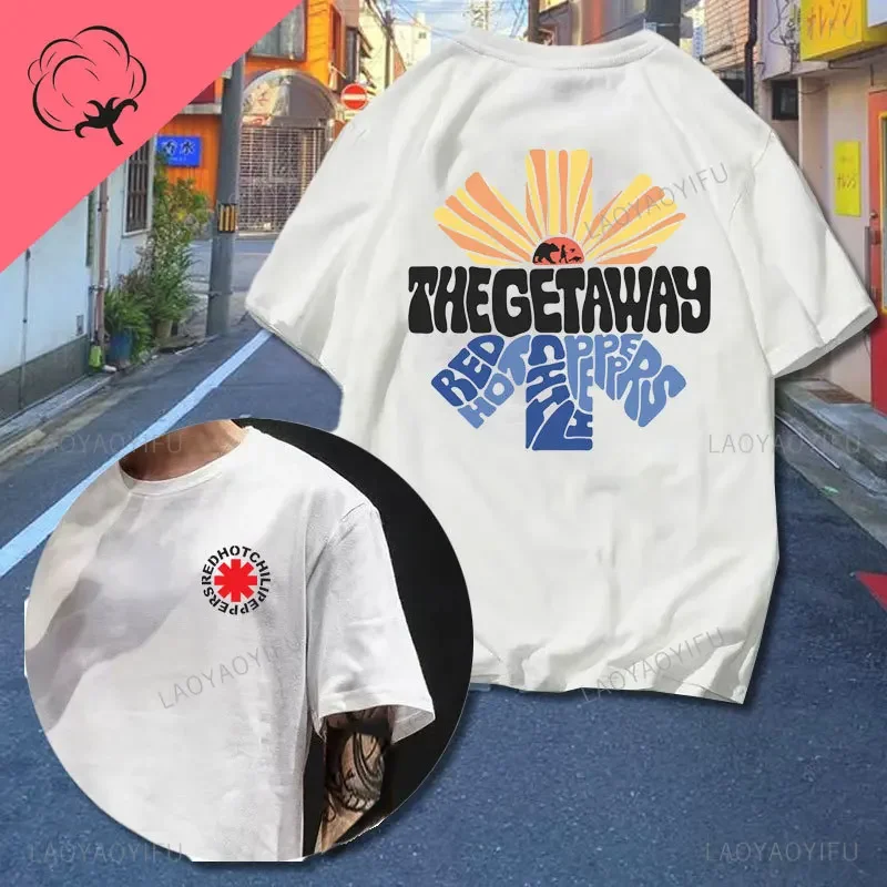 

RHCP Rock Band Red Hot Chili Pepperss Man T Shirt Personality Fashion Cotton Men Women T-Shirt Rock Band Classic Shirts Tops