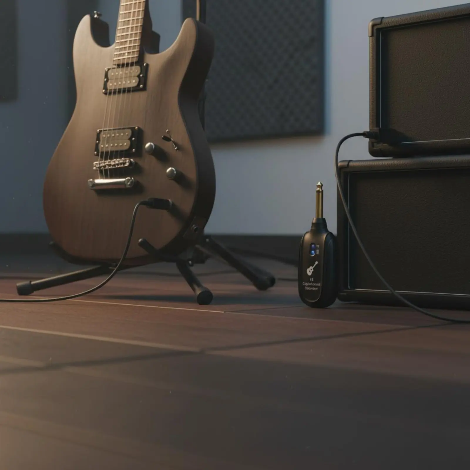 

Guitar Wireless System 100ft Broadcast Range Wireless Guitar System Low Latency for Stage Performance, Studio Studio Work