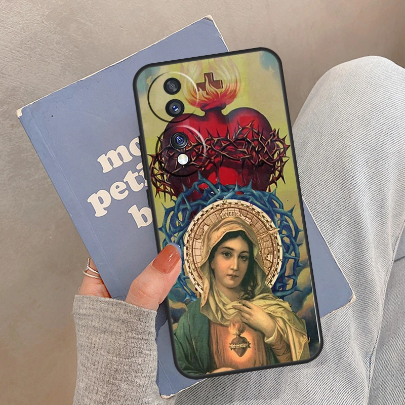 حافظة مريم العذراء كريستيان لهاتف Honor Magic 7 Lite 5 6 Pro لهاتف Honor 200 400 X9c X9b X9a X8a X8b X9 50 70 90