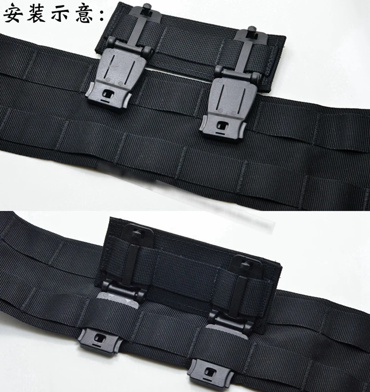 MOLLE Transfer-Patch-Adapterplatte mit Schlaufenoberfläche für die Montage von Abzeichen an taktischen Westen, Rucksäcken und Ärmeln. – Detail 6
